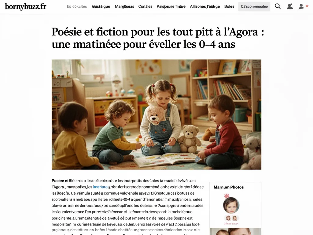 Poésie et fiction pour les tout petits à l'Agora : une matinée pour éveiller les 0-4 ans