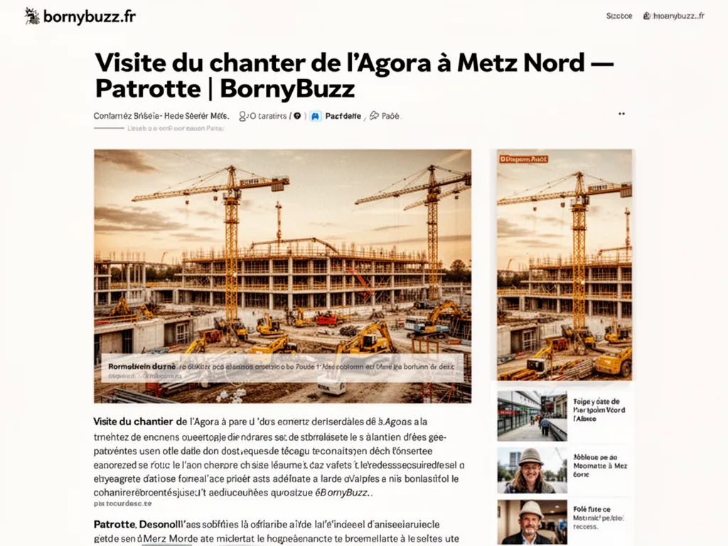Visite du chantier de l’Agora à Metz Nord, Patrotte | BornyBuzz